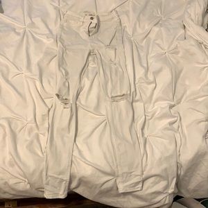 Hollister white high rise super skinny jeans